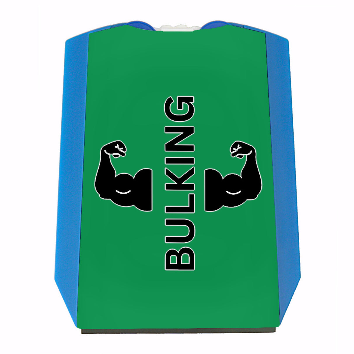 Fitness Parkscheibe in blau mit Spruch BULKING