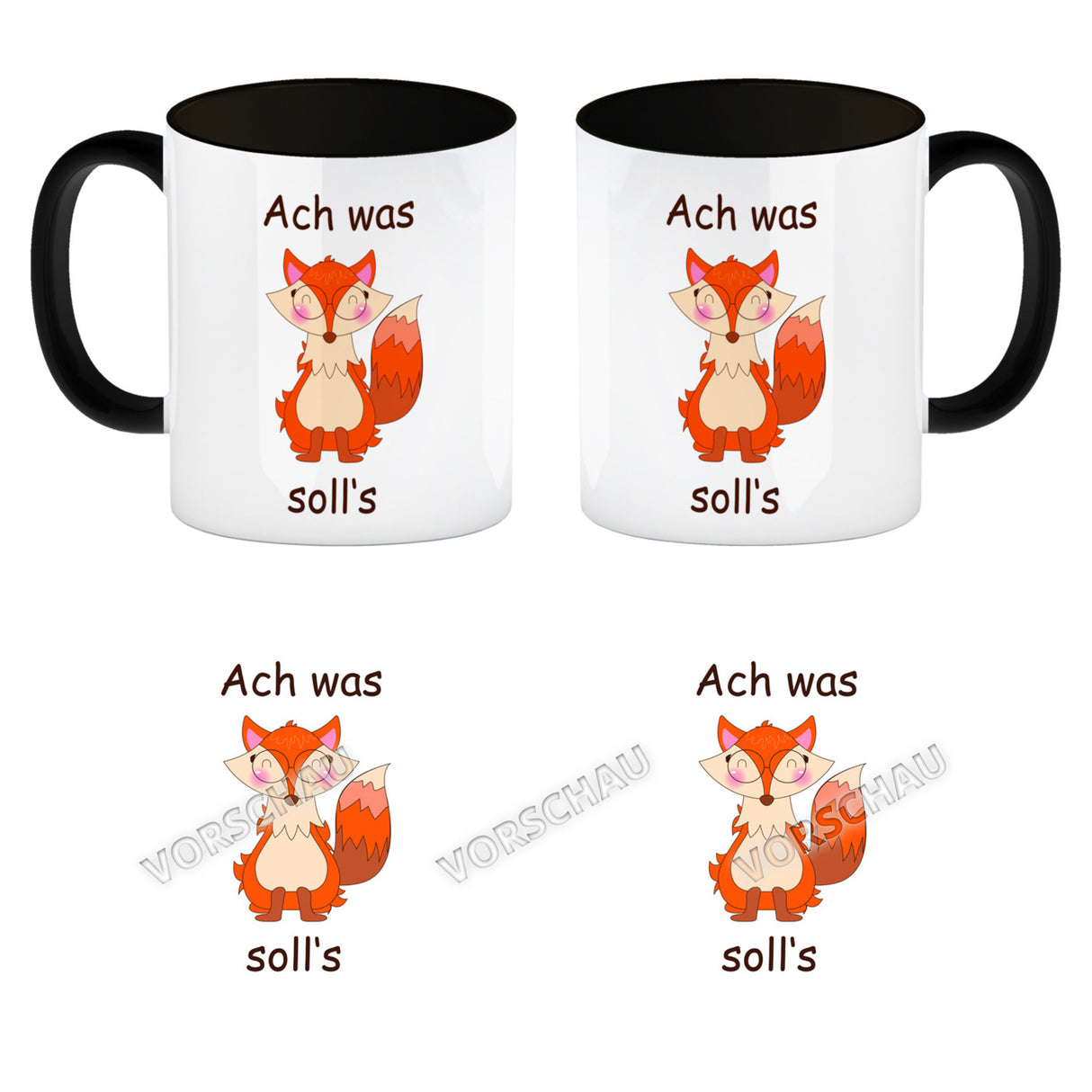 Fuchs Kaffeebecher mit Spruch Oh for Fox sake