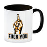 Fuck You Kaffeebecher mit Mittelfinger Motiv