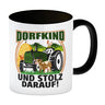 Dorf Kaffeebecher mit Spruch Dorfkind und stolz darauf