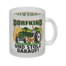 Dorf Kaffeebecher mit Spruch Dorfkind und stolz darauf