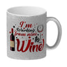 Wein Kaffeebecher mit Spruch I´m working from nine to Wine