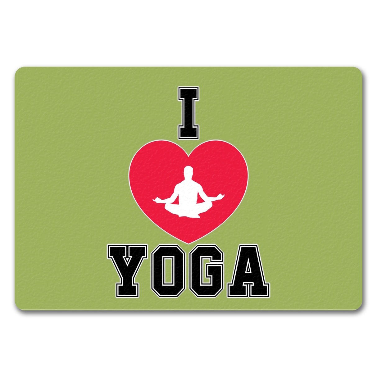 I love Yoga Fußmatte in 35x50 cm für Yogalehrer