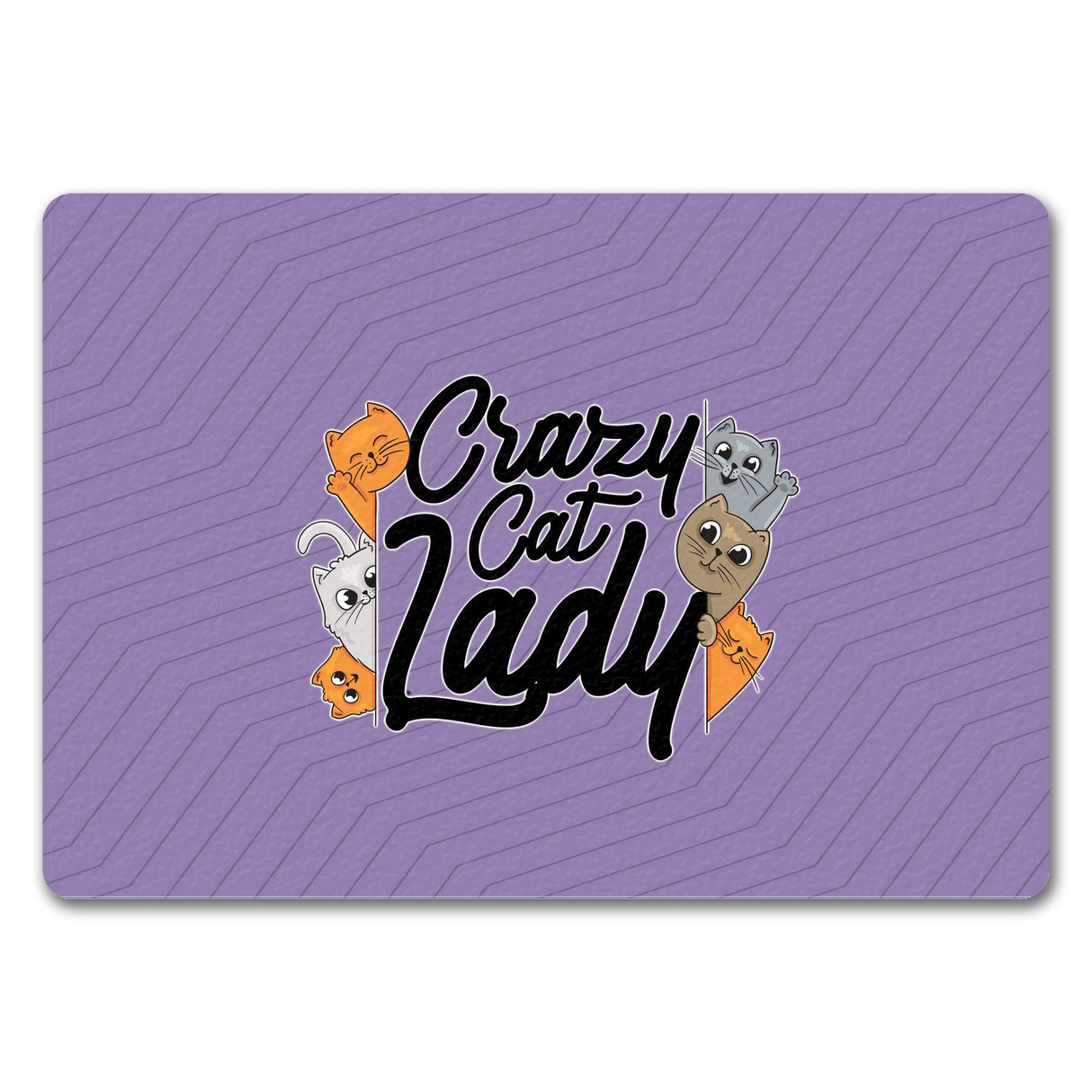 Katzen Fußmatte in 35x50 cm Crazy Cat Lady für Katzenliebhaber