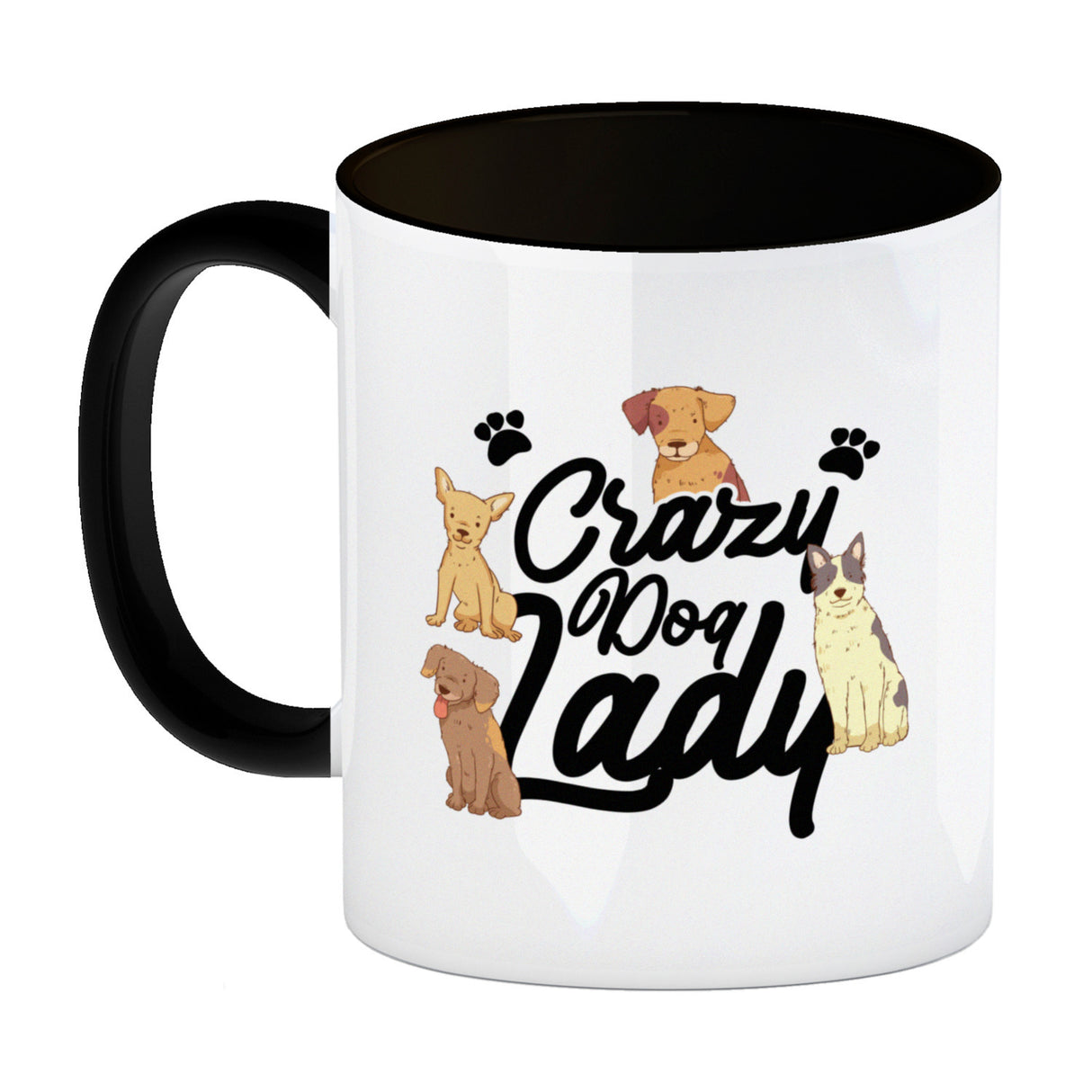 Hunde Kaffeebecher Crazy Dog Lady für Hundeliebhaber
