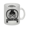 Totenkopf Finger Weg Kaffeebecher mit Banderole