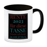 Rente 2023 Kaffeebecher eine bunte Tasse für Rentner