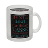 Rente 2023 Kaffeebecher eine bunte Tasse für Rentner