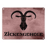 Zickengehege Metallschild in 15x20 cm für deine Tochter in pink