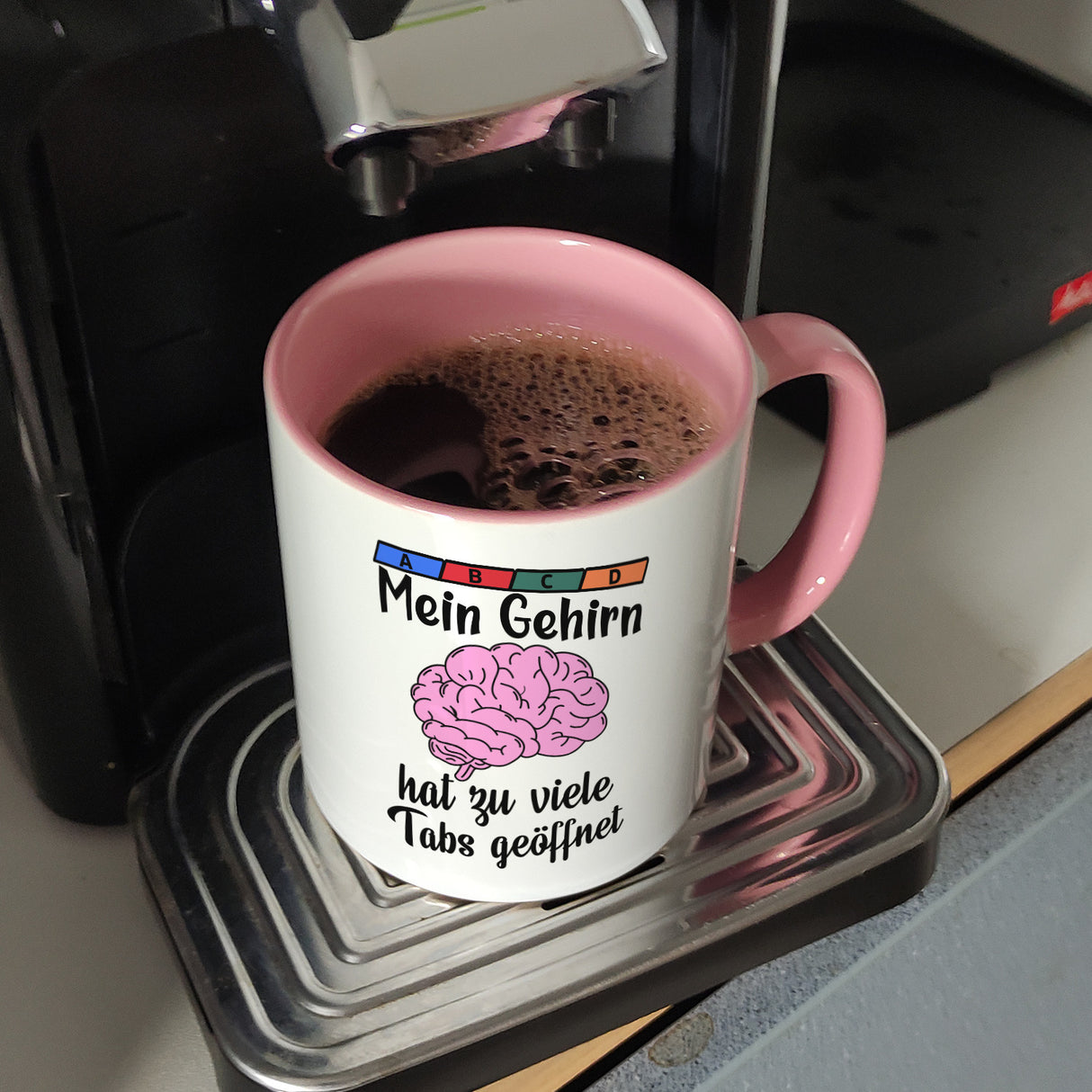 Überforderung Kaffeebecher mit Spruch