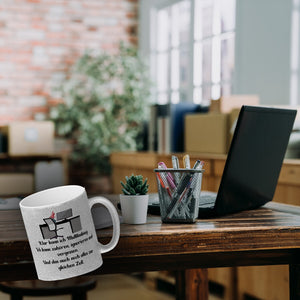 Multitasking Ironie Kaffeebecher mit Spruch für das Büro