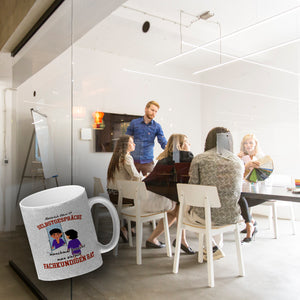 Spiegelbild und Selbstgespräche Kaffeebecher mit Spruch fürs Büro