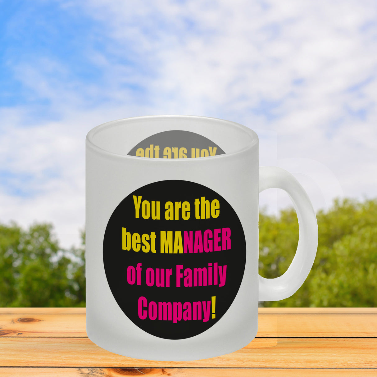 Manager of our Family Kaffeebecher mit Spruch für Mama zum Muttertag