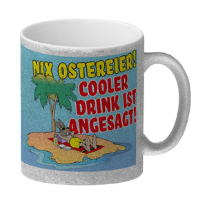 Osterhase im Urlaub Kaffeebecher mit Spruch