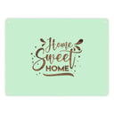 Home Sweet Home Metallschild in 15x20 cm mit hellblauem Hintergrund