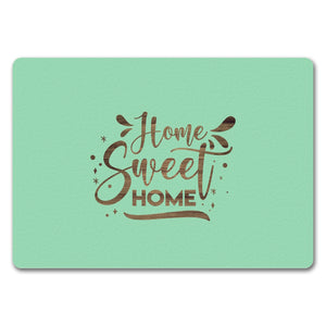 Home Sweet Home Fußmatte in 35x50 cm mit mintfarbenem Hintergrund