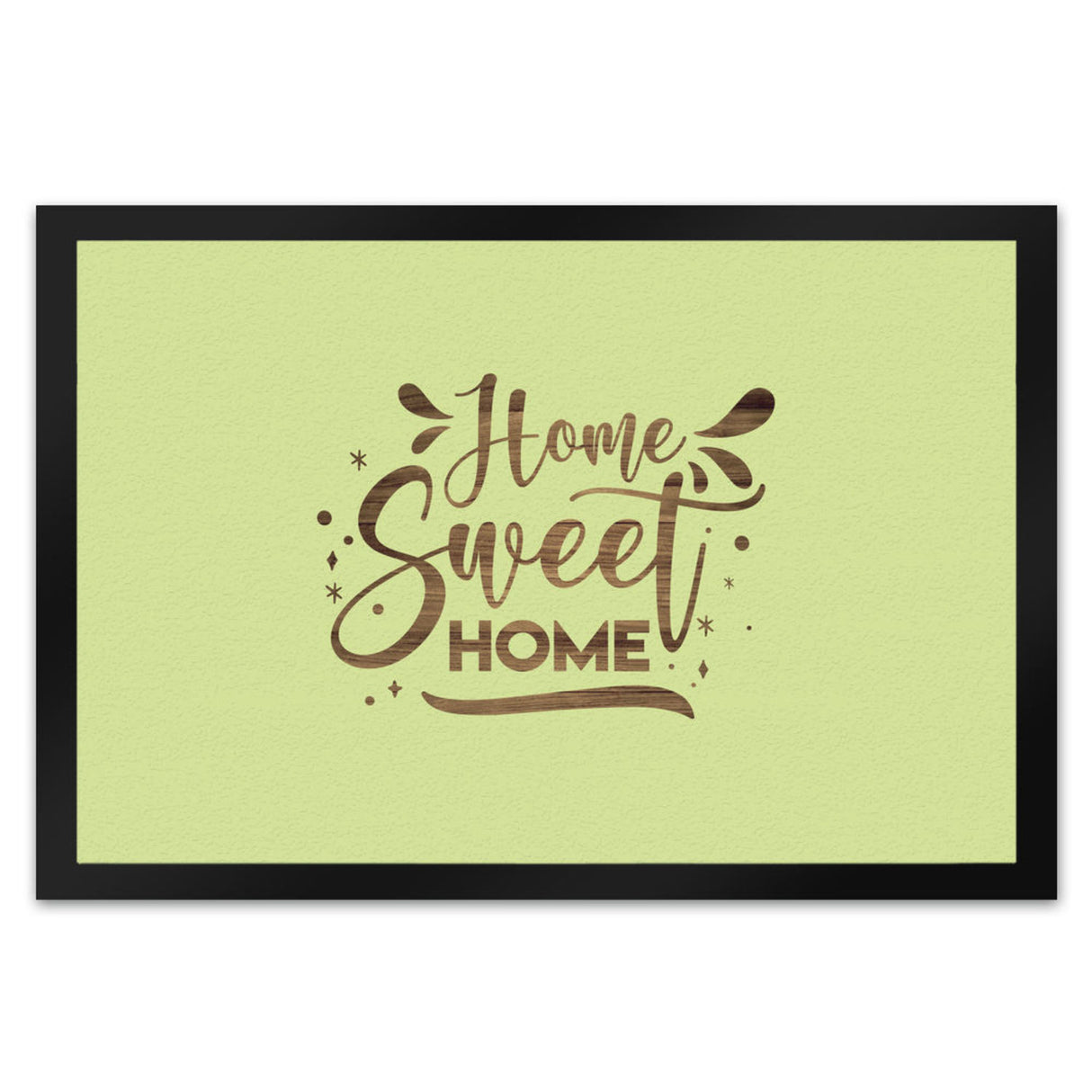 Home Sweet Home Fußmatte in 35x50 cm mit mintfarbenem Hintergrund