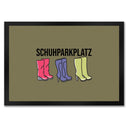 Schuhparkplatz Fußmatte in 35x50 cm in rosa mit Schuhmotiv für Frauen