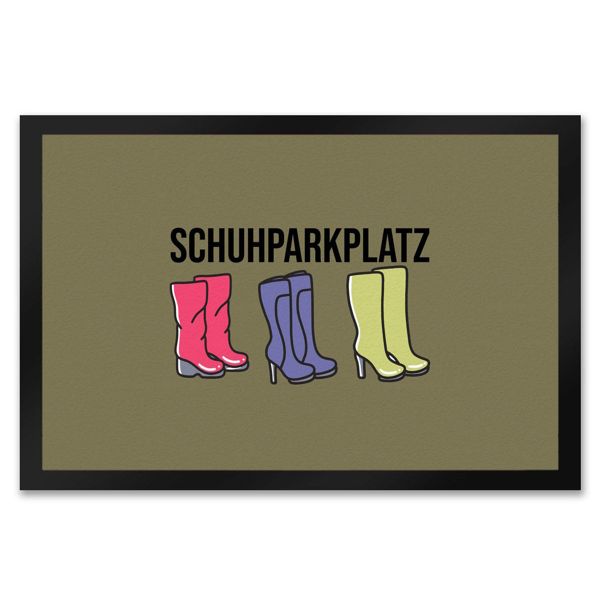 Schuhparkplatz Fußmatte in 35x50 cm in rosa mit Schuhmotiv für Frauen