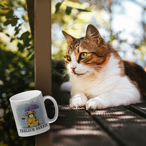 Endlich Sommer Kaffeebecher mit grummeliger Katze