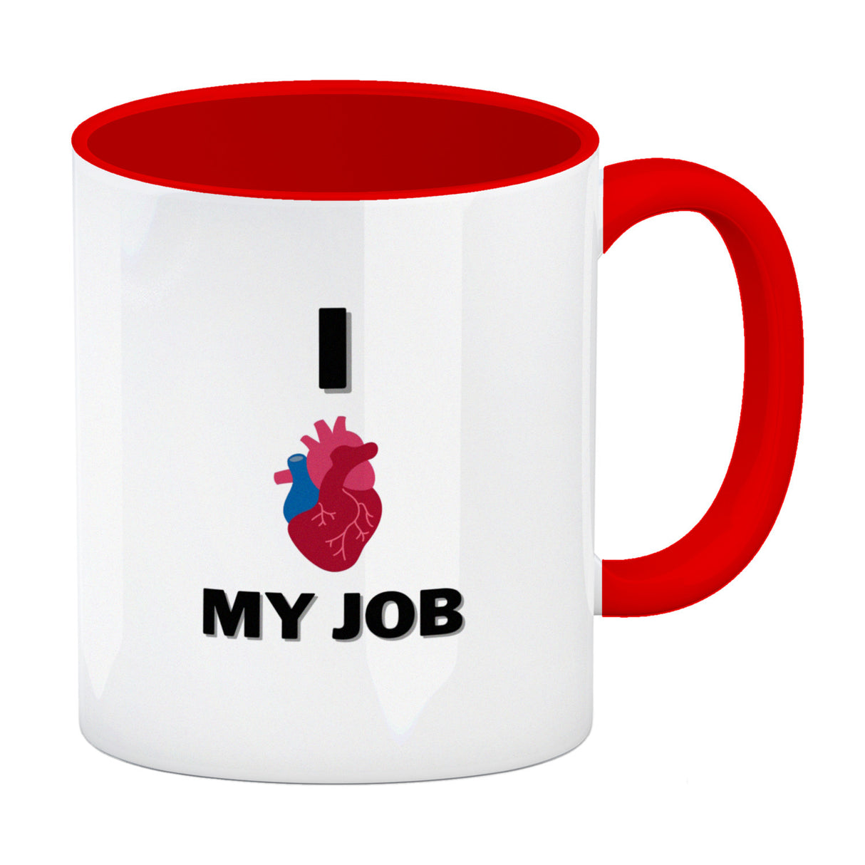 I love my job Krankenhaus Kaffeebecher mit menschlichem Herz
