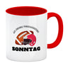 American Football Kaffeebecher mit Spruch An jedem verdammten Sonntag