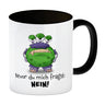 Freches Monster -lila Kaffeebecher mit lustigem Spruch