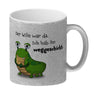 Freches Monster Kaffeebecher mit lustigem Spruch