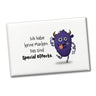 Freches Monster in hellblau Souvenir Souvenir Magnet mit lustigem Spruch