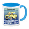 Freie Fahrt auch für Senioren Kaffeebecher mit Oldtimer Motiv