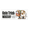 Kein Trinkwasser Metallschild mit Schweizer Alpenhund