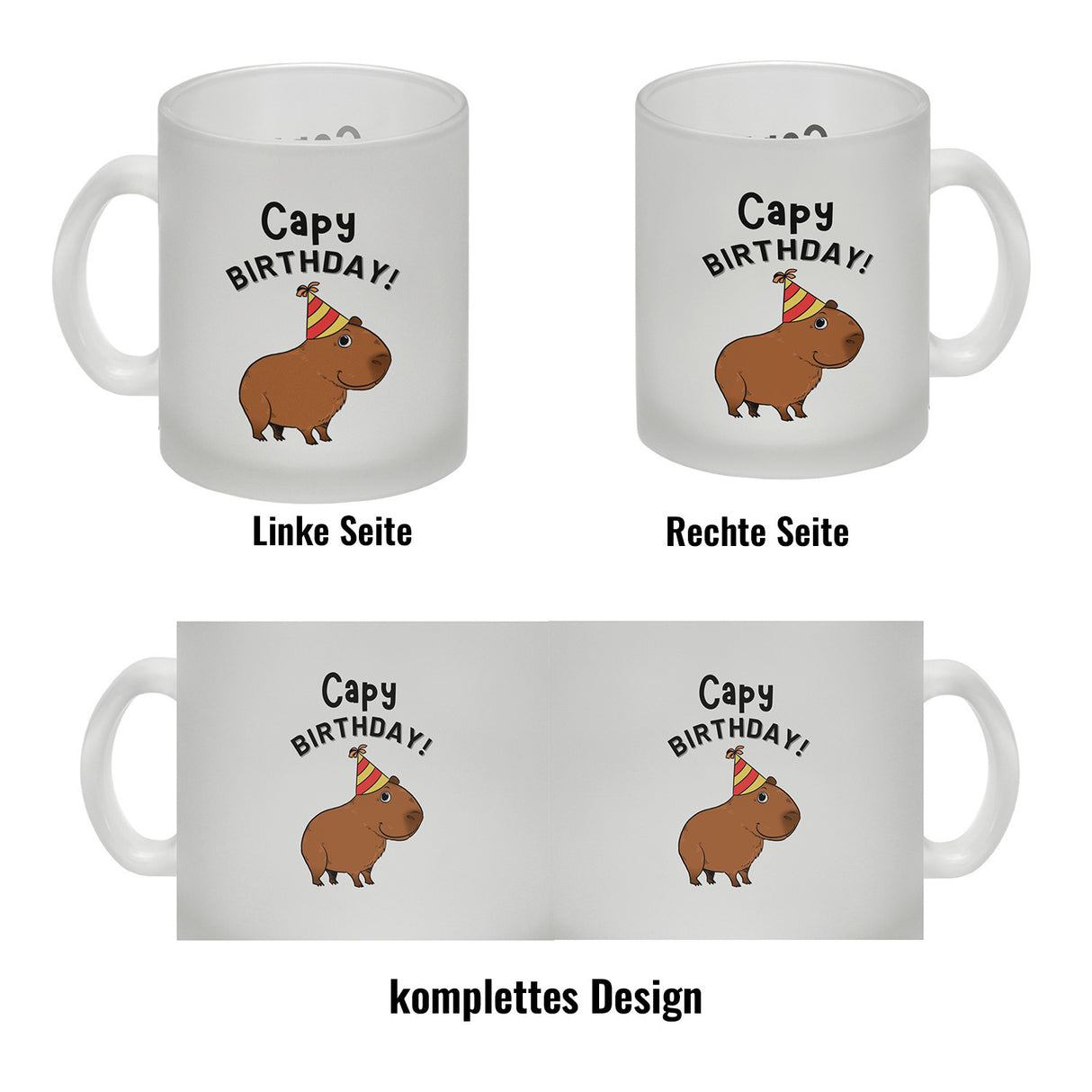 Capy Birthday Kaffeebecher mit niedlichem Capybara