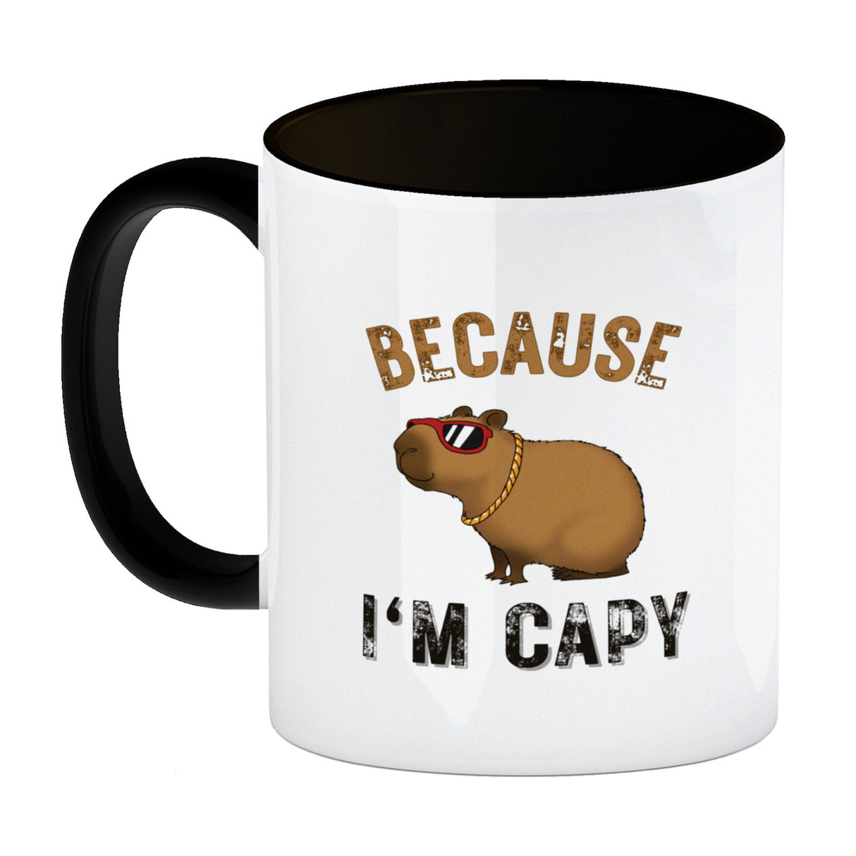 Because I´m capy Kaffeebecher mit coolem Capybara Motiv