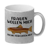 Frauenheld und Angler Kaffeebecher mit Spruch