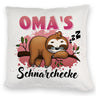 Faultier Kissen mit Spruch Oma's Schnarchecke