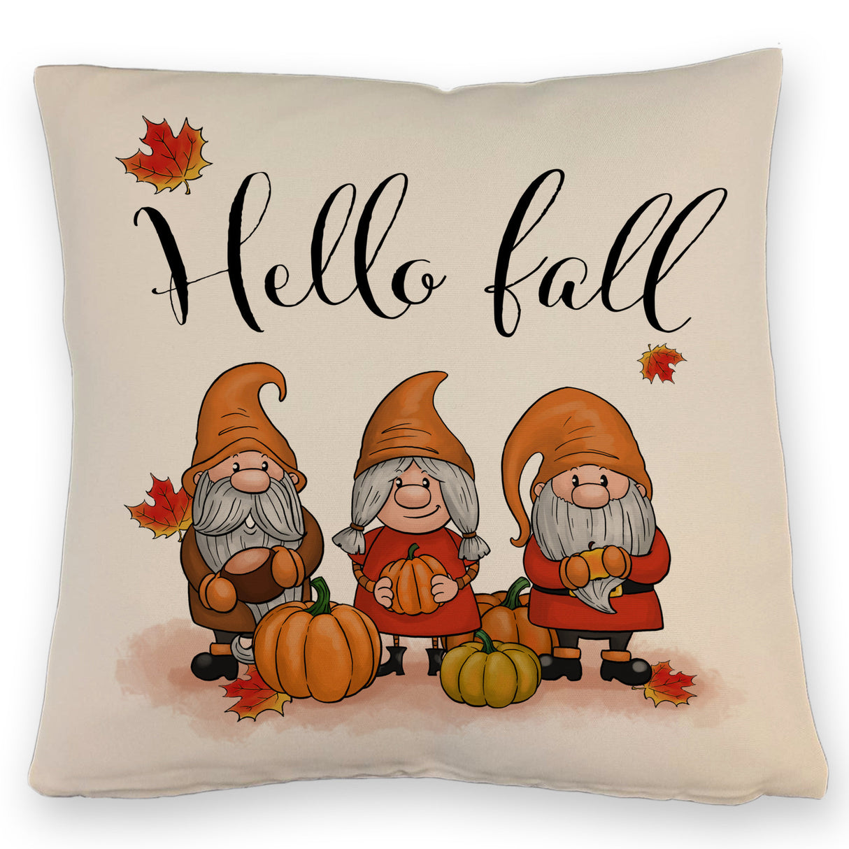 Herbst Kissen - Hello fall mit niedlichen Gnomen
