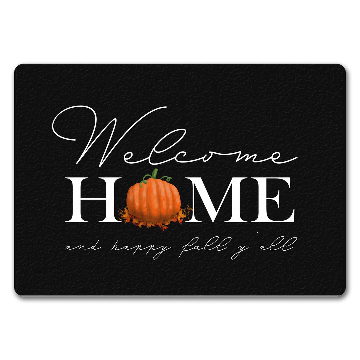 Welcome home Kürbis Fußmatte in 35x50 cm mit Spruch - and happy fall y'all