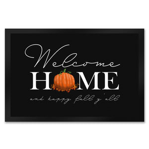 Welcome home Kürbis Fußmatte in 35x50 cm mit Spruch - and happy fall y'all