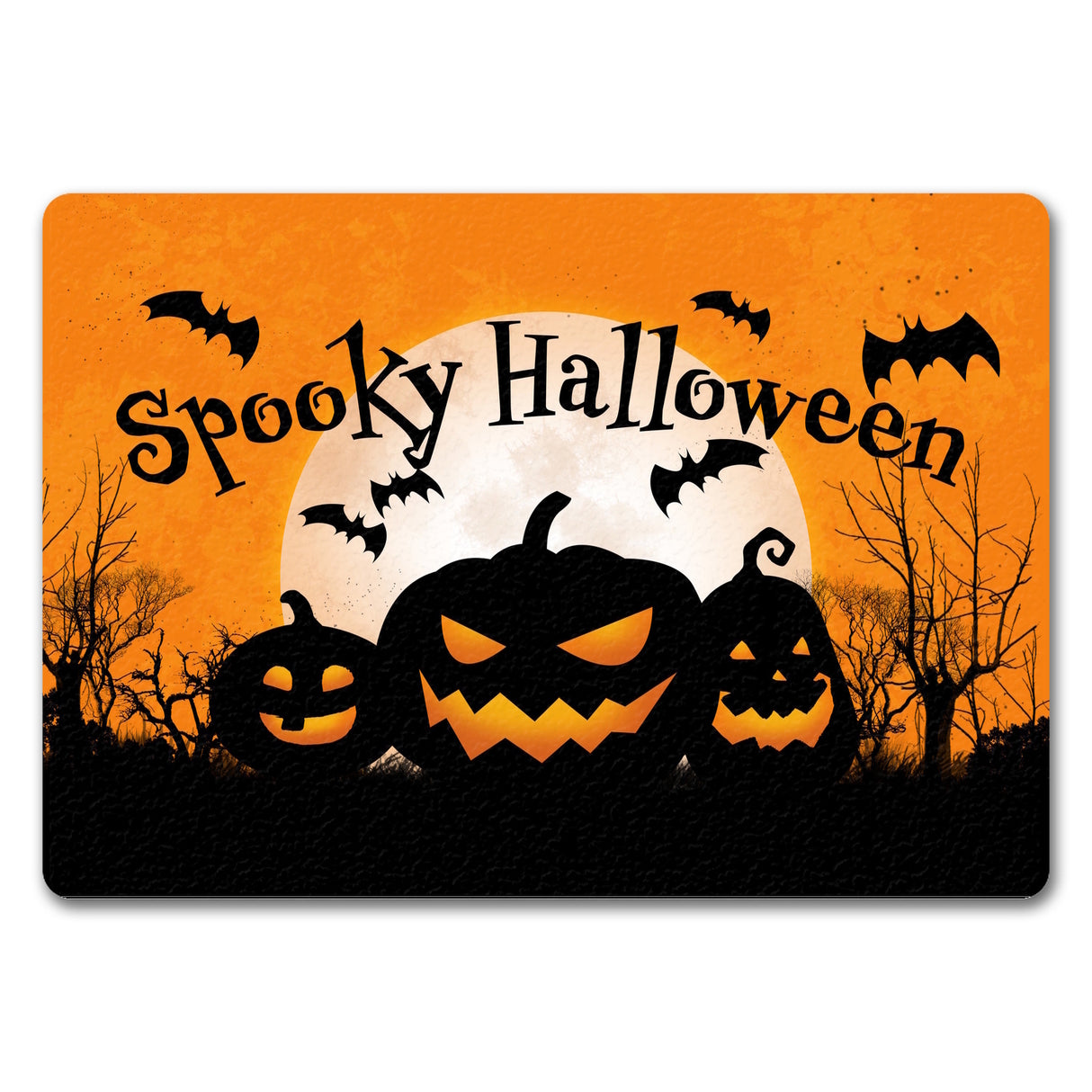 Spooky Halloween Kürbis Fledermaus Fußmatte in 35x50 cm