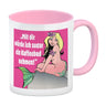 Kaffeebad mit Meerjungfrau Kaffeebecher in pink