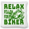 Relax Biker Kissen mit Motorradfahrer Motiv