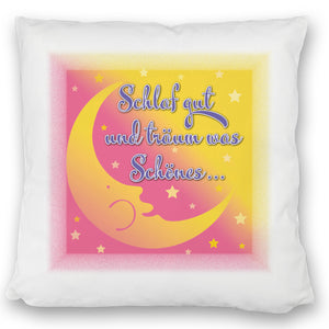 Schlaf gut und träum was Schönes Kissen mit Mond und Sterne