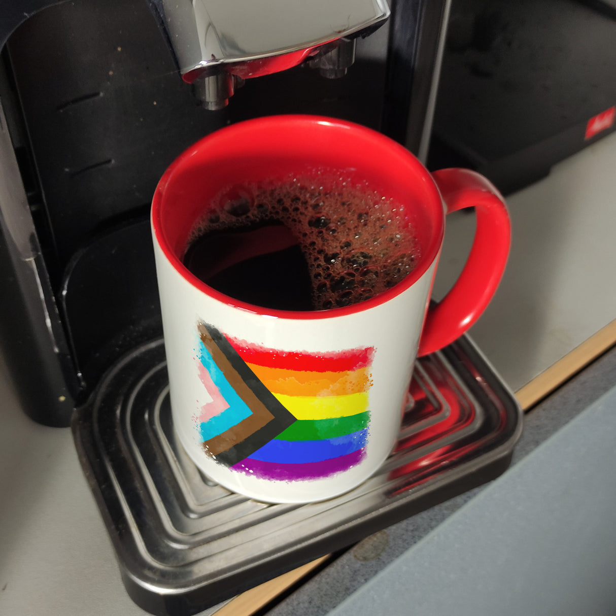 Progress-Pride-Flagge Kaffeebecher