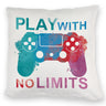 Game Controller Kissen mit Spruch Play with no limits