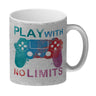 Game Controller Kaffeebecher mit Spruch Play with no limits