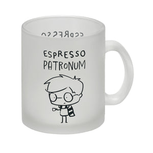 Zauberer mit Espresso Kaffeebecher mit Spruch Espresso Patronum