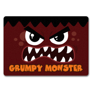 Grumpy Monster Fußmatte in 35x50 cm mit gruseligem Gesicht