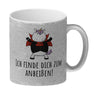 Einhorn-Vampir Kaffeebecher mit Spruch Ich finde dich zum Anbeißen