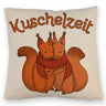 Kuschelzeit Kissen mit niedlichem Eichhörnchenpärchen