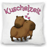 Kuschelzeit Kissen mit niedlichem Capybarapärchen